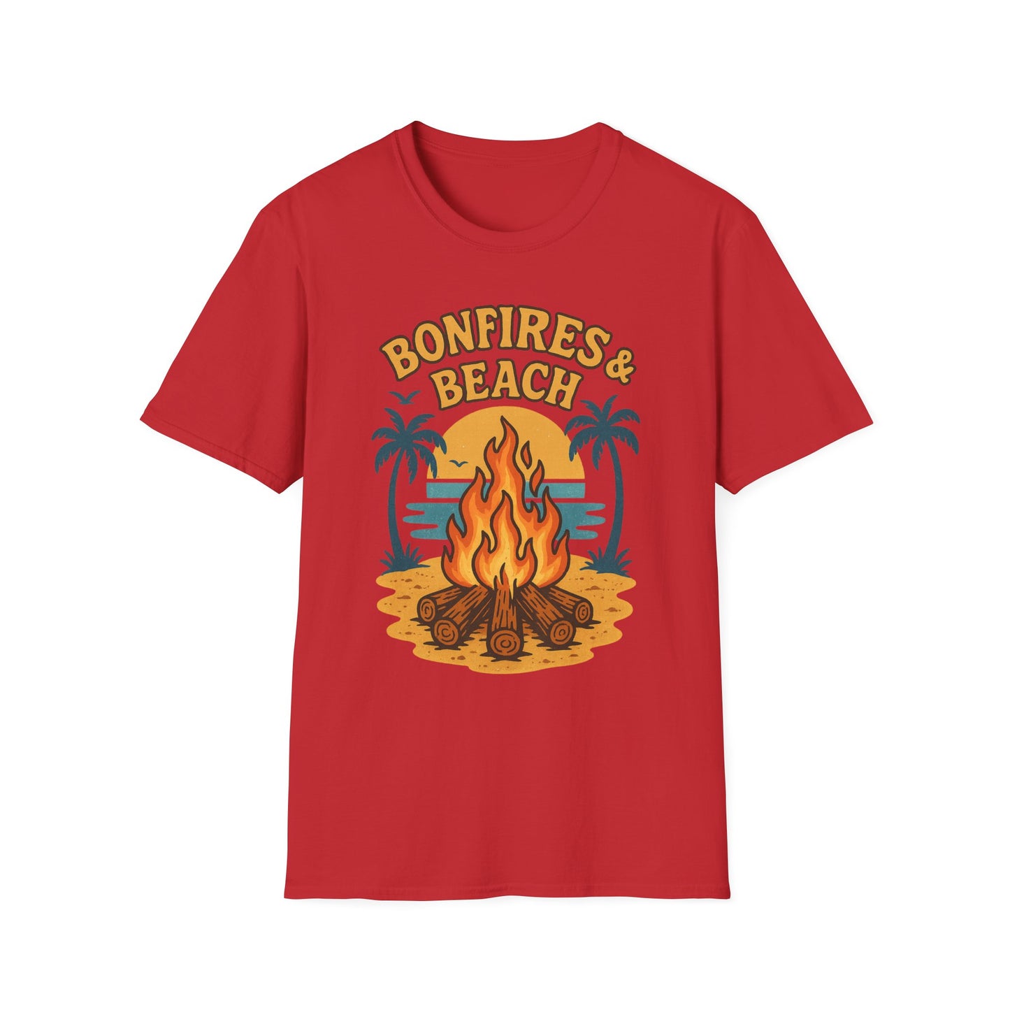 Bonfires & Beach T-Shirt – Perfect for Summer Nights