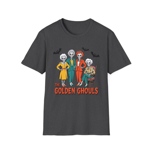 Golden Ghouls Unisex T-Shirt, Halloween Costume Tee, Spooky Style Shirt, Casual Fall Wear, Perfect for Ghoulish Gatherings