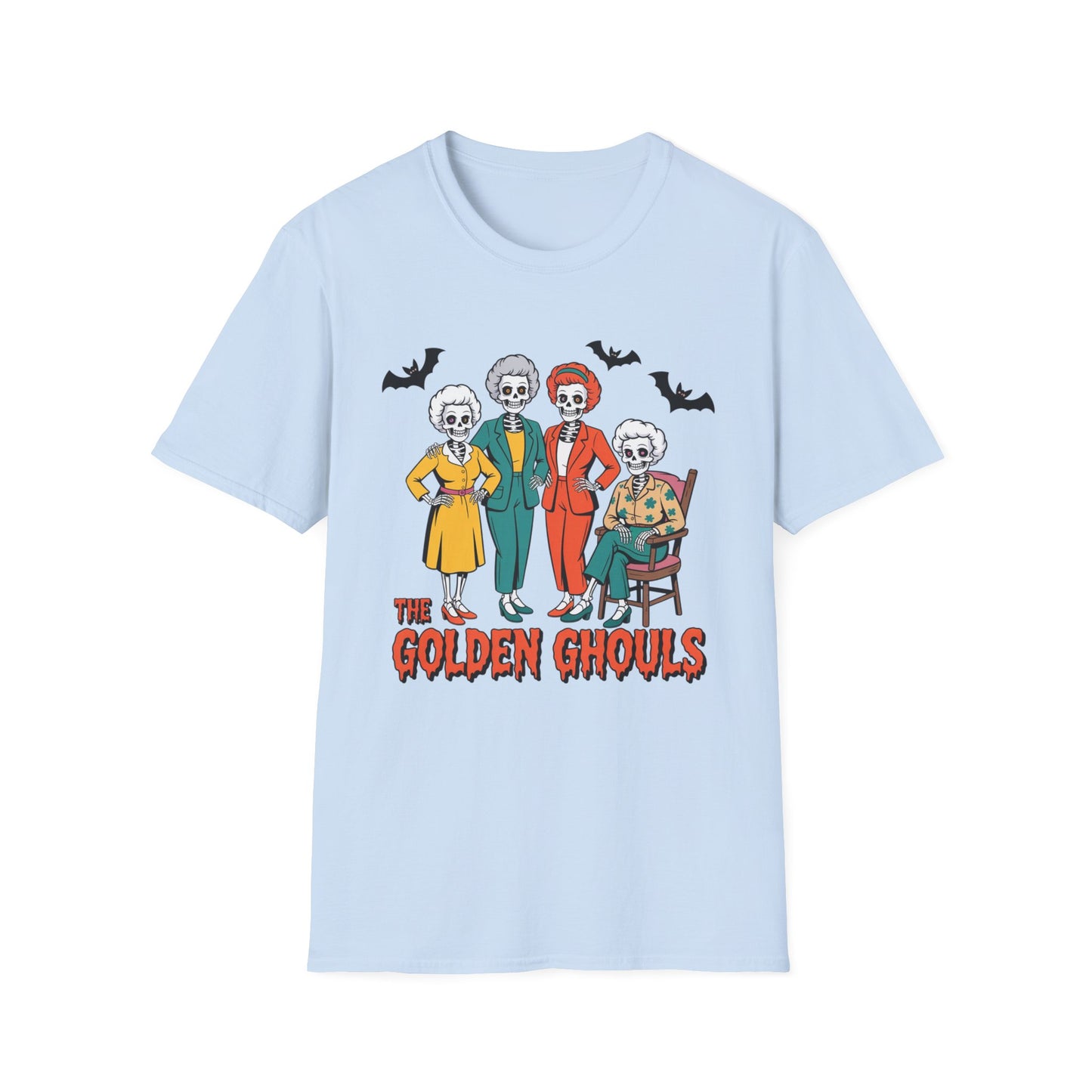 Golden Ghouls Unisex T-Shirt, Halloween Costume Tee, Spooky Style Shirt, Casual Fall Wear, Perfect for Ghoulish Gatherings