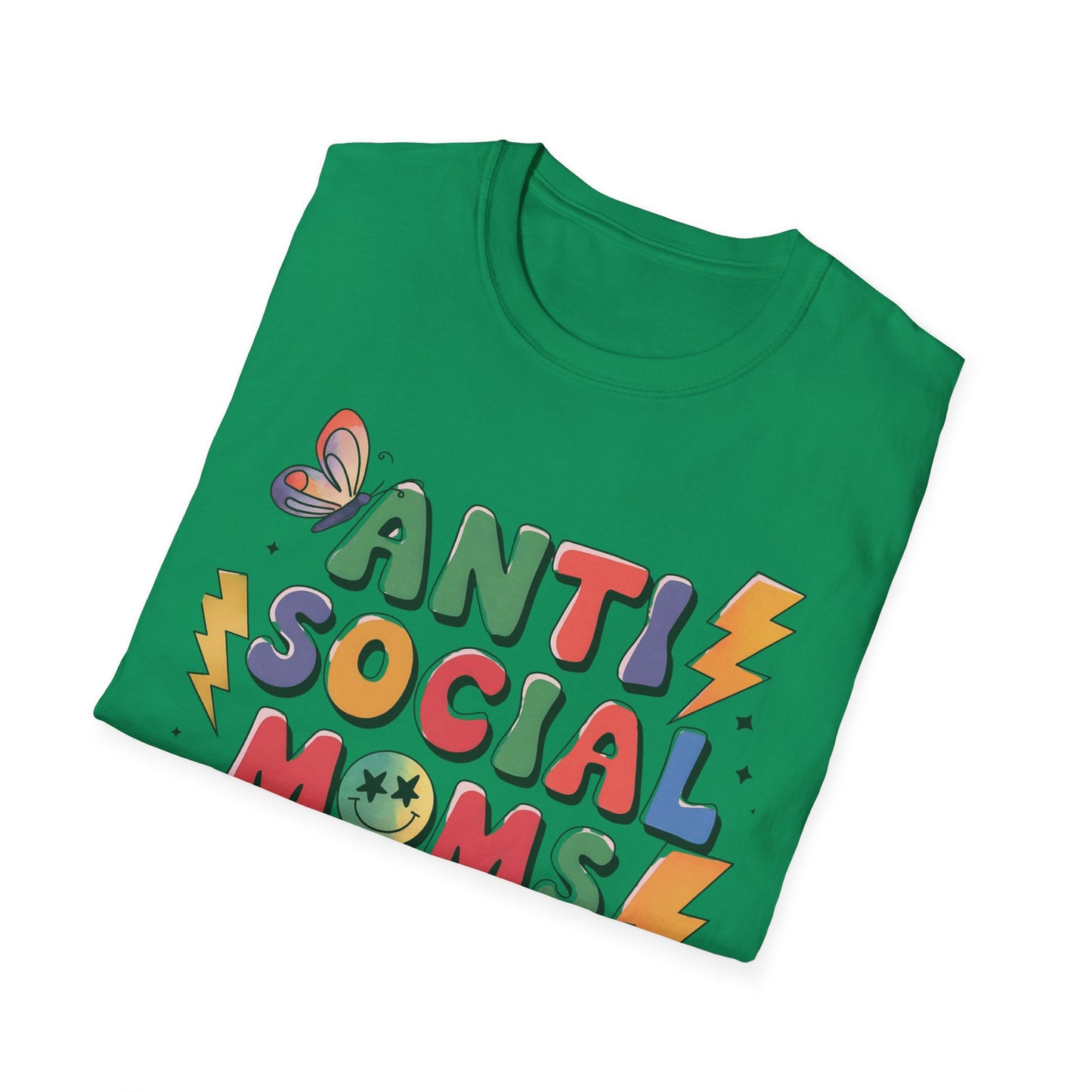 Anti Social Moms Club - Trendy Graphic Tee for Moms
