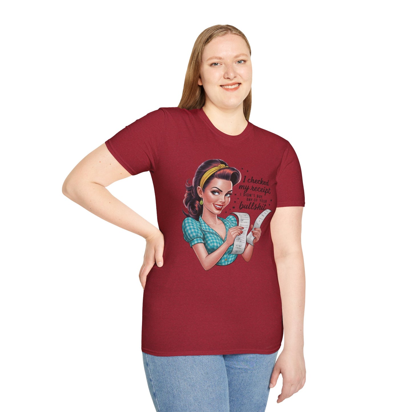 Funny Receipt T-Shirt - 'I Checked My Receipt' Graphic Tee for Casual Wear