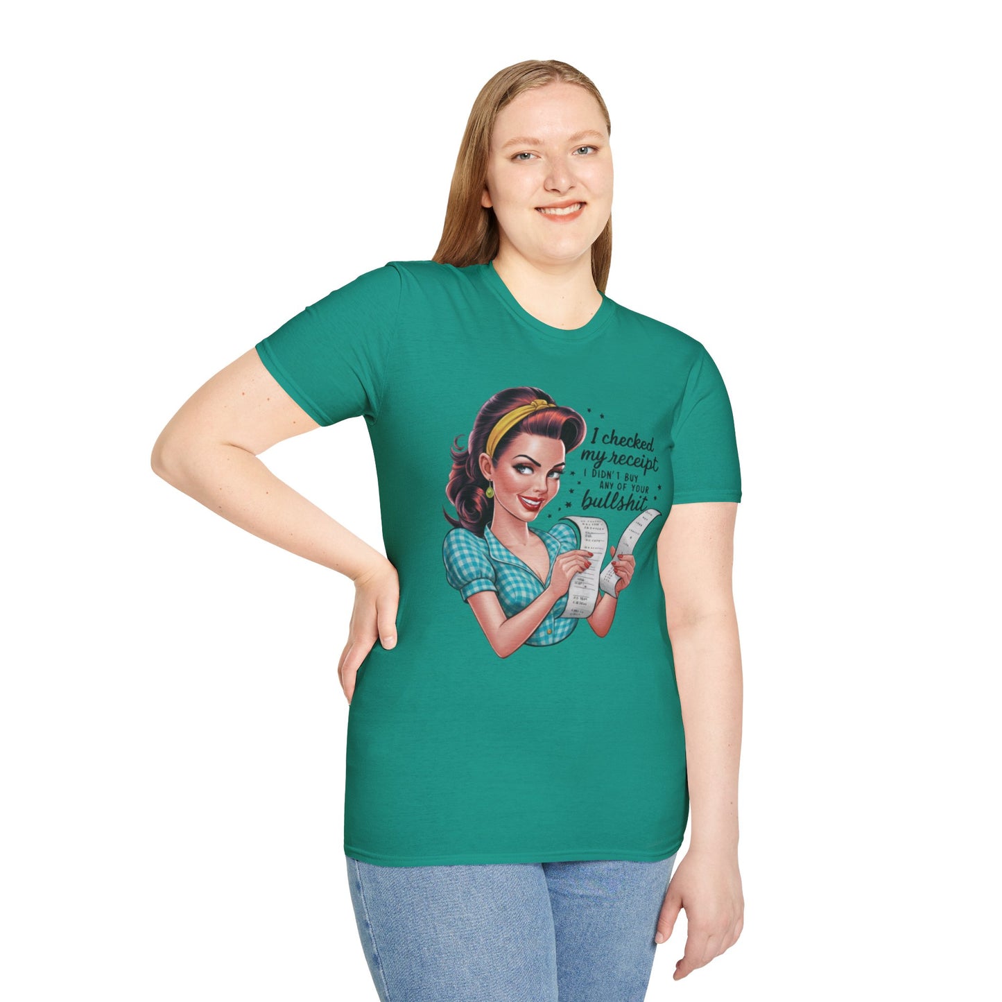 Funny Receipt T-Shirt - 'I Checked My Receipt' Graphic Tee for Casual Wear