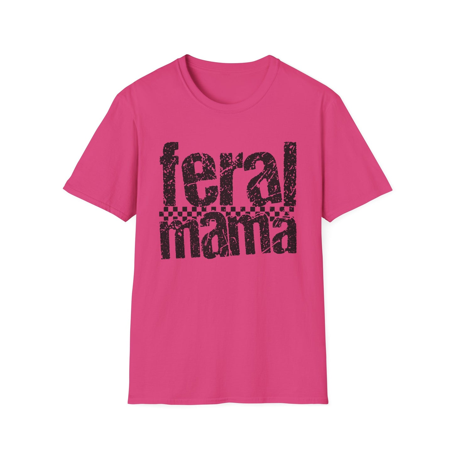 Feral Mama Unisex Softstyle T-Shirt, Funny Gift for Moms, Casual Wear, Graphic Tee, Mother's Day Present, Everyday Comfort