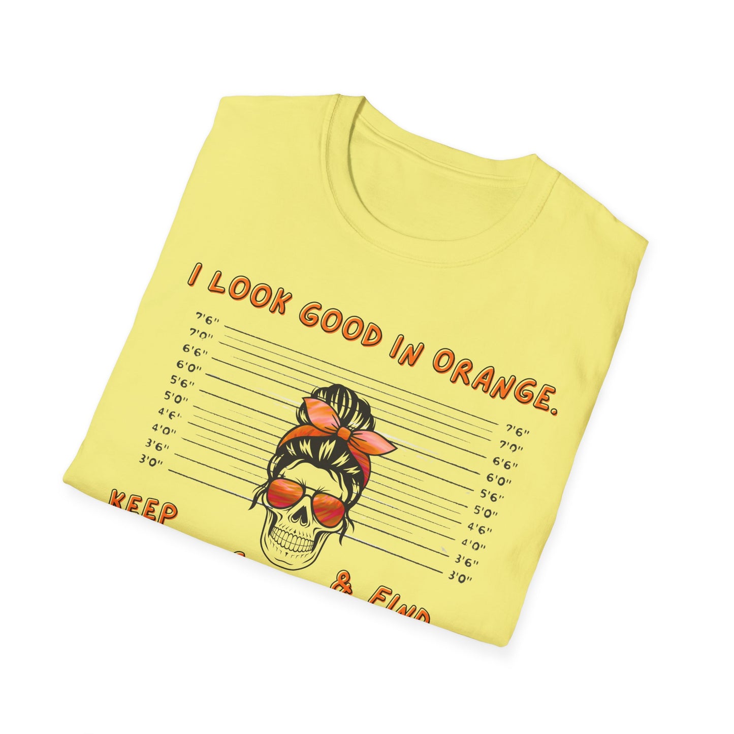 I Look Good in Orange' - Distressed Funny Orange Graphic T-Shirt