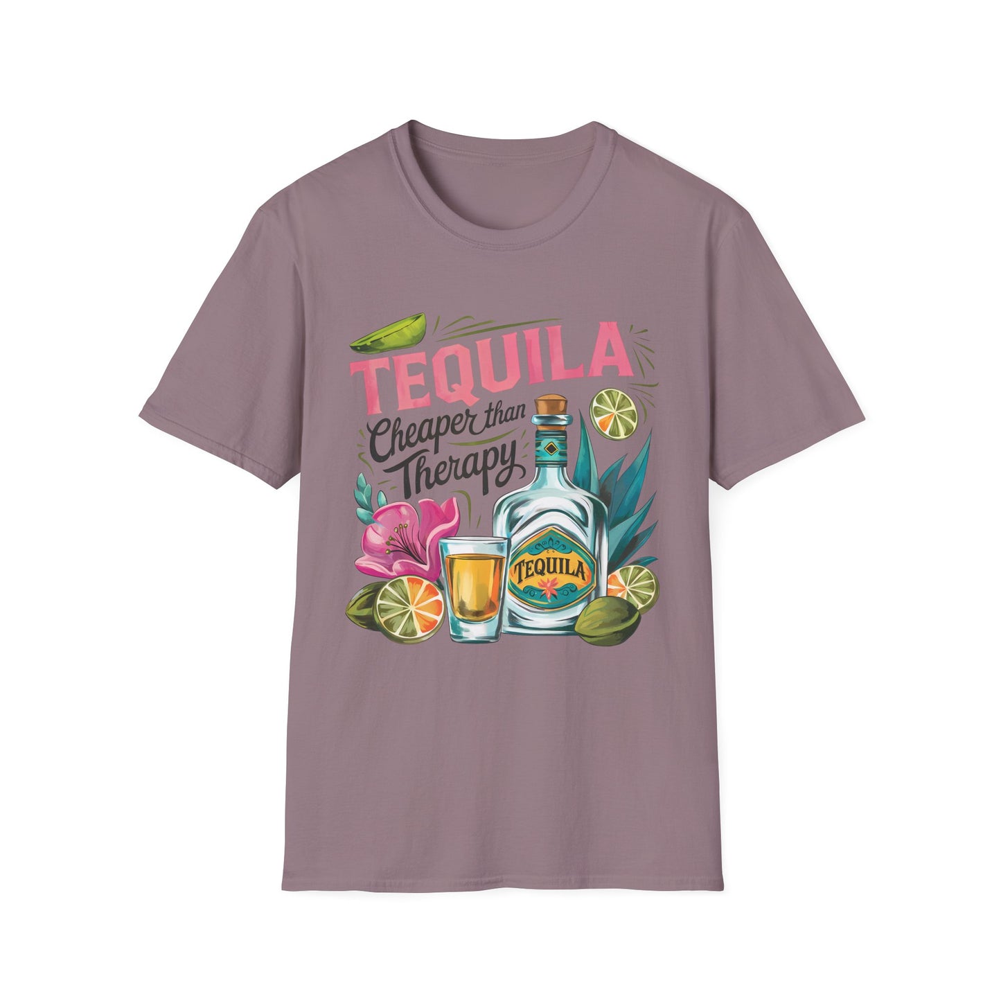 Tequila Therapy T-Shirt, Cheaper than Therapy Shirt, Funny Tequila Tee, Party Shirt, Unique Gift for Tequila Lovers