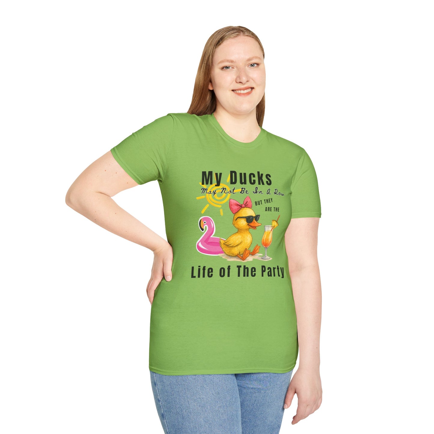 Duck - Life of The Party T-Shirt, Fun Summer Tee, Quirky Gift, Pool Party Shirt, Duck Lover Apparel