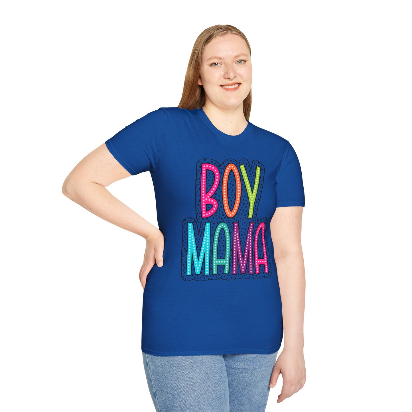 Boy Mama Colorful Graphic Tee for Moms
