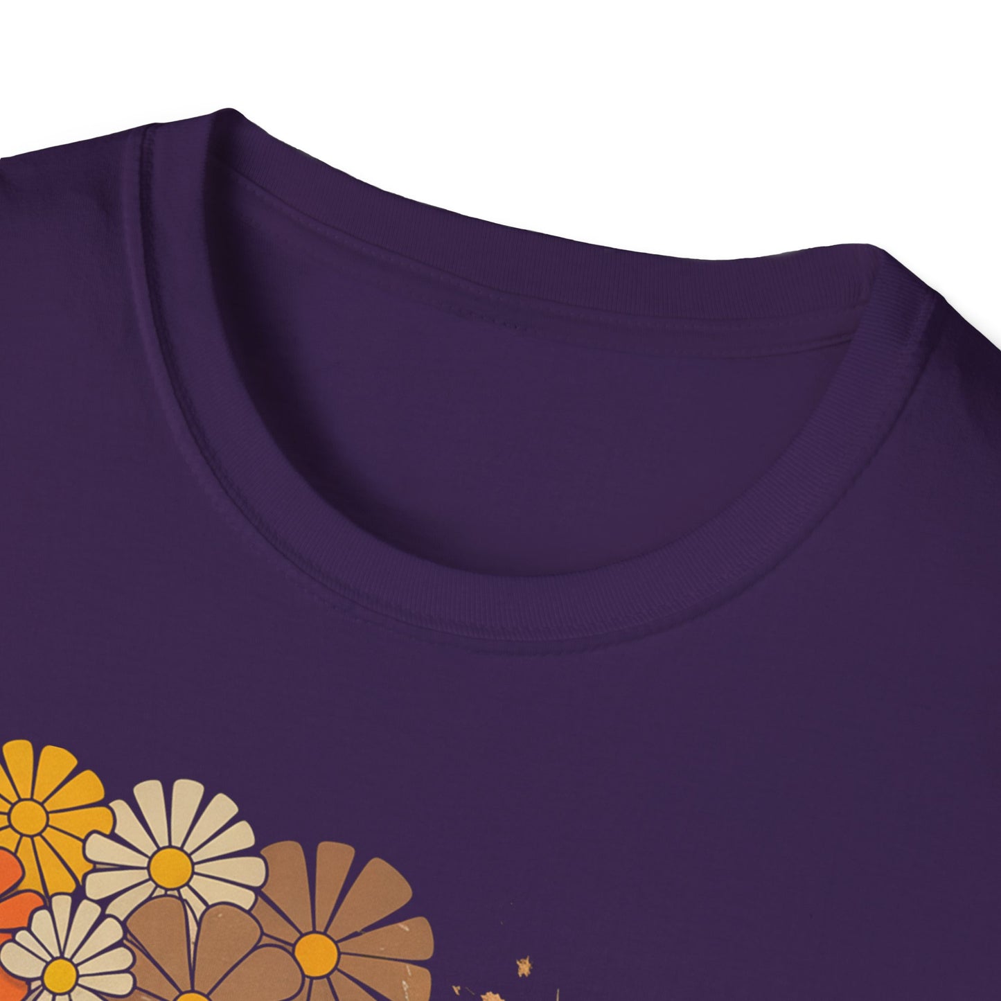 Retro Floral Smiley T-Shirt | Unisex Graphic Tee for Casual Wear, Gift for Friends, Summer Vibes, Self-Care, Birthday Present
