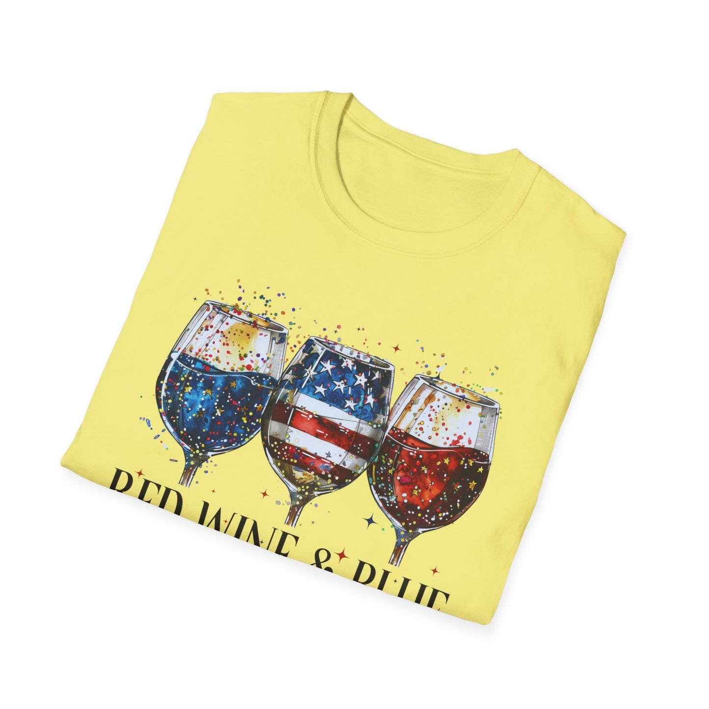 Patriotic Red Wine & Blue - T-Shirt