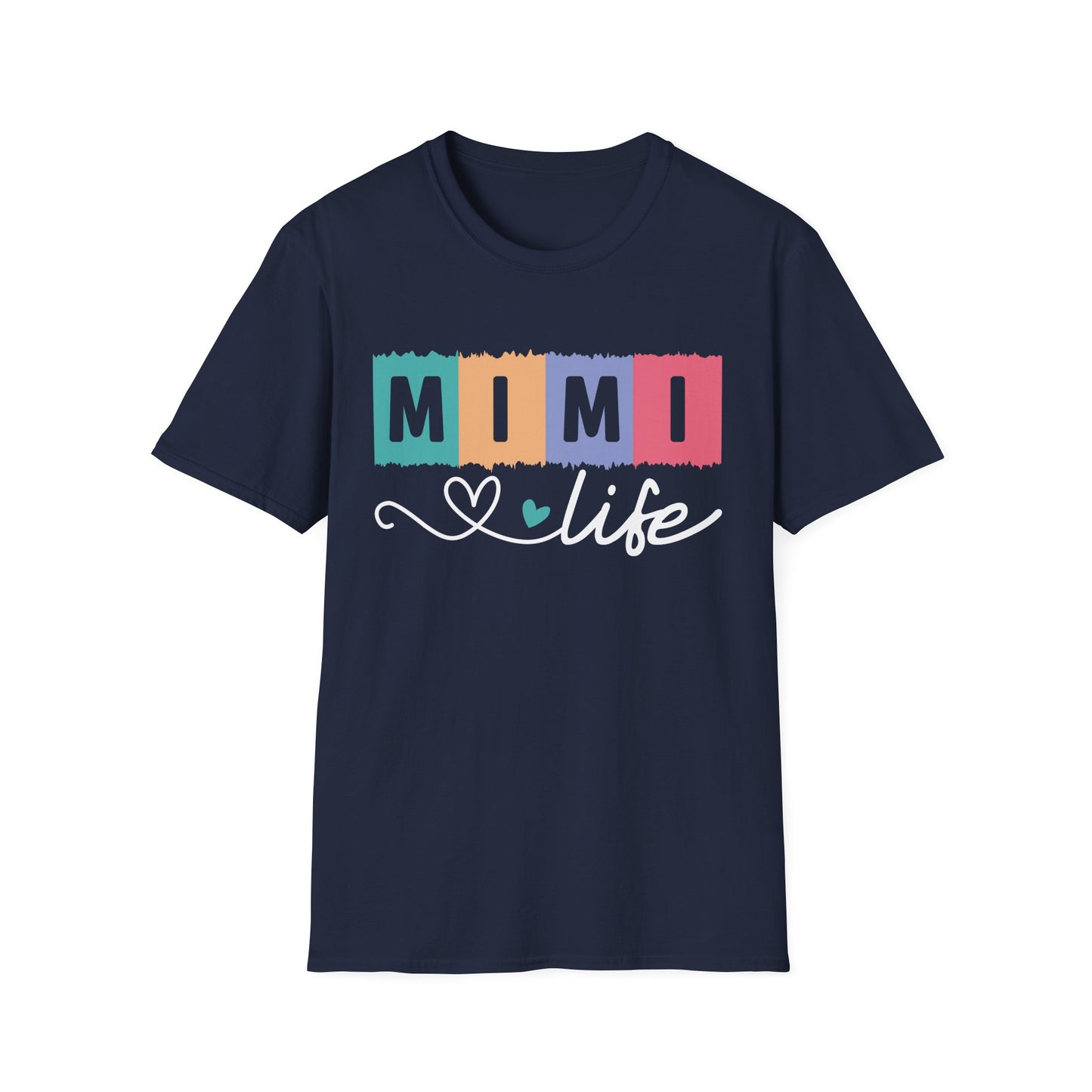 Colorful 'MIMI' Unisex Softstyle T-Shirt | Fun Gift for Mother's Day, Birthday, Casual Wear, Unique Family Tee, Comfortable Everyday Shirt