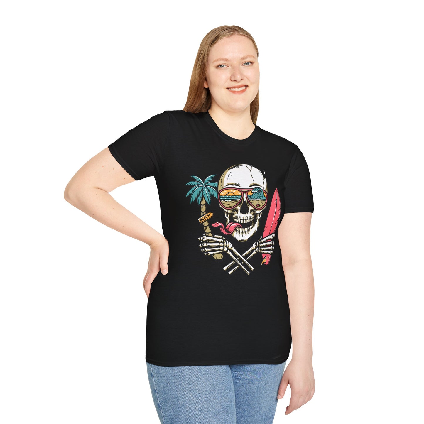 Beach Skull Graphic T-Shirt