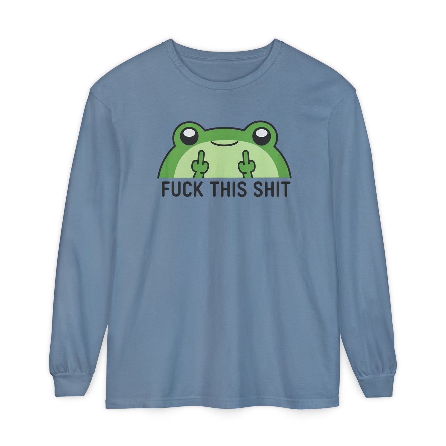 Funny Frog Graphic Long Sleeve T-Shirt, Humor Gift Shirt, Casual Everyday Wear, Unisex Tee, Birthday Gift, Sarcastic Apparel