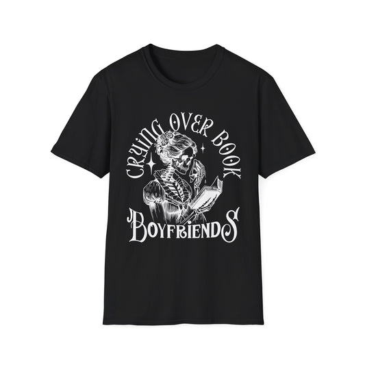 Crying Over Book Boyfriends T-Shirt - Perfect for Book Lovers