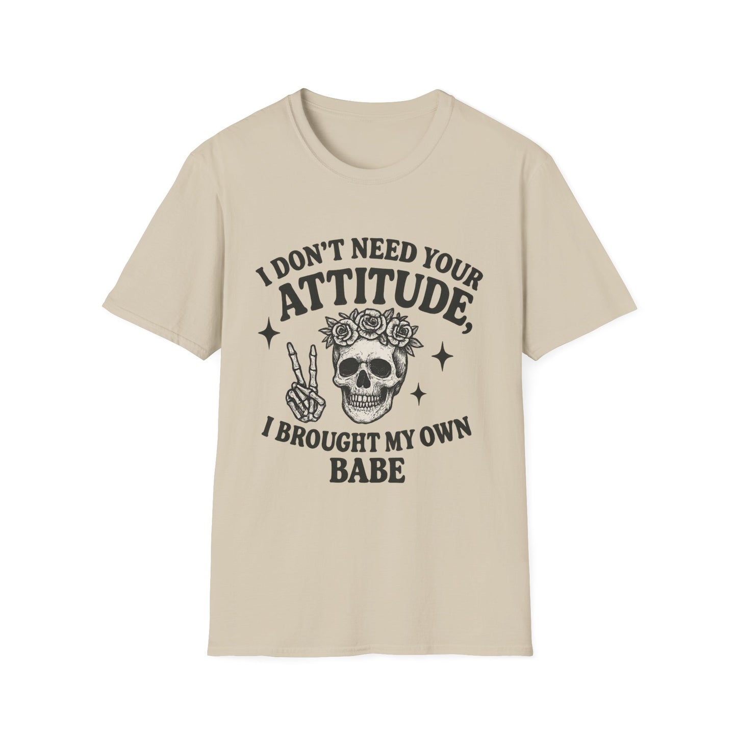 Attitude Skull Graphic Tee, Edgy Gift, Hipster Fashion, Festival Outfit, Statement Top