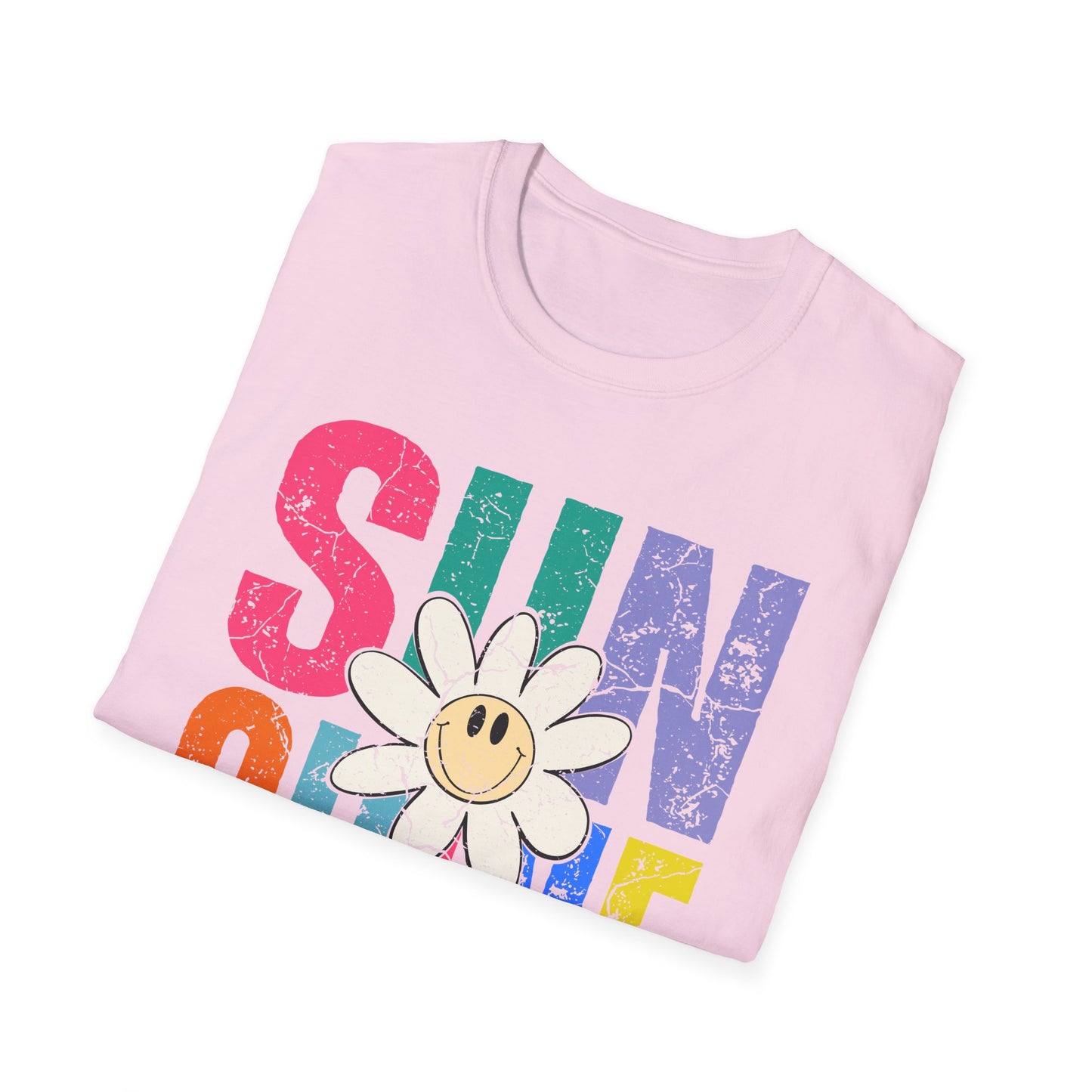 Sunny Vibes T-Shirt - Colorful Sunshine Graphic Tee, Summer Top, Gift for Her, Casual Wear, Festival Fashion