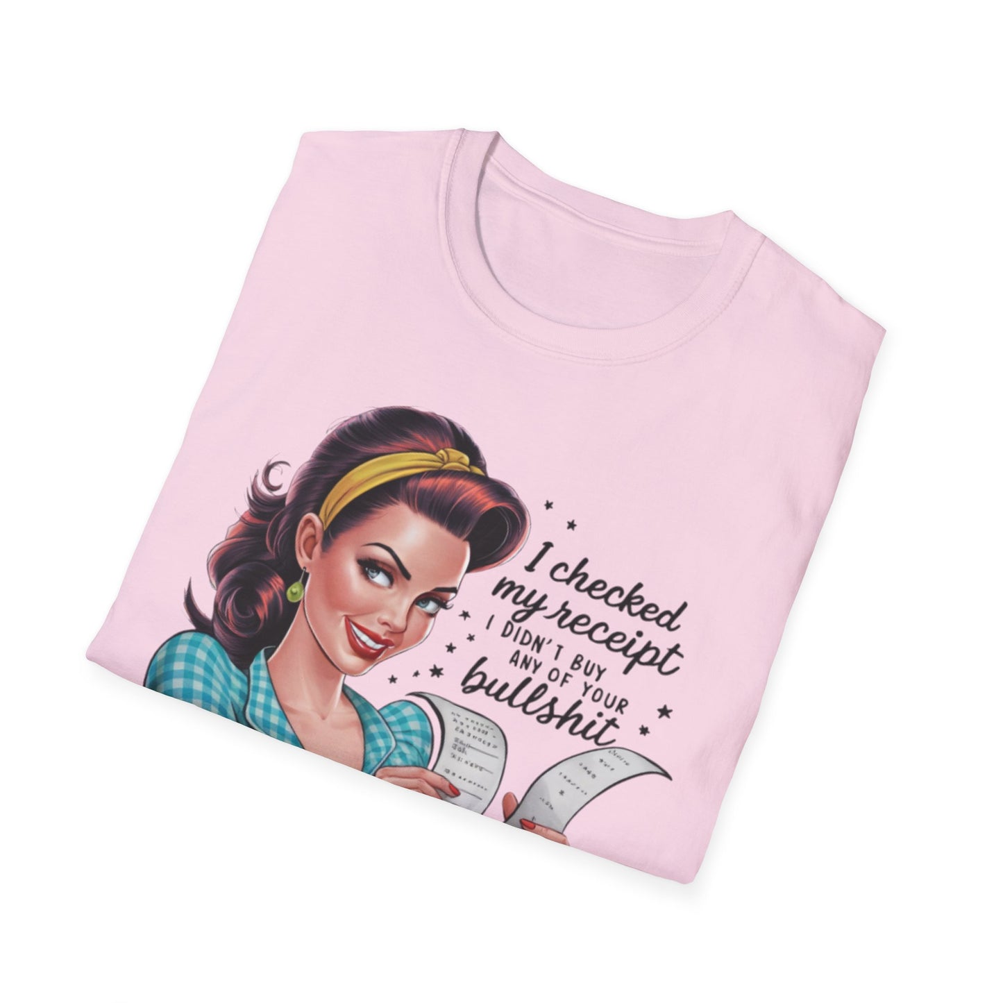 Funny Receipt T-Shirt - 'I Checked My Receipt' Graphic Tee for Casual Wear