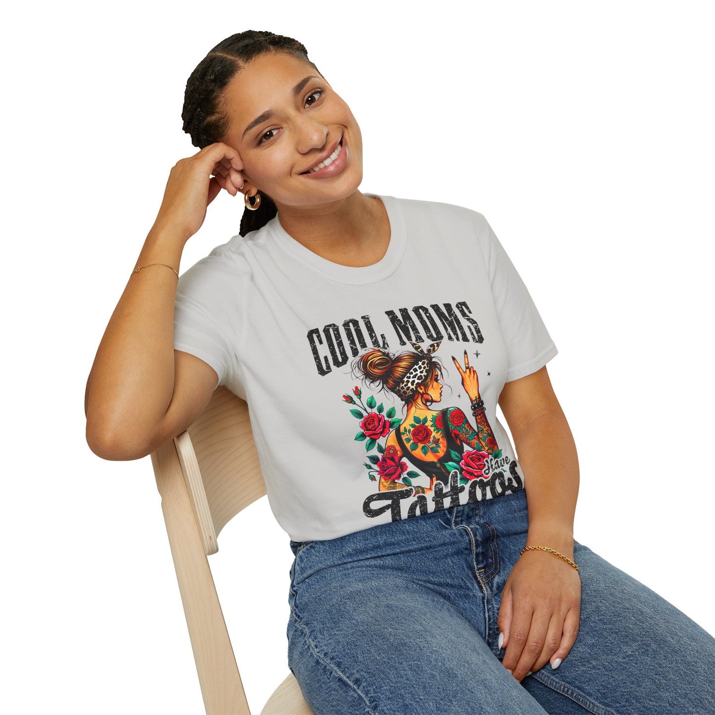 Cool Moms Tattoo Graphic T-Shirt