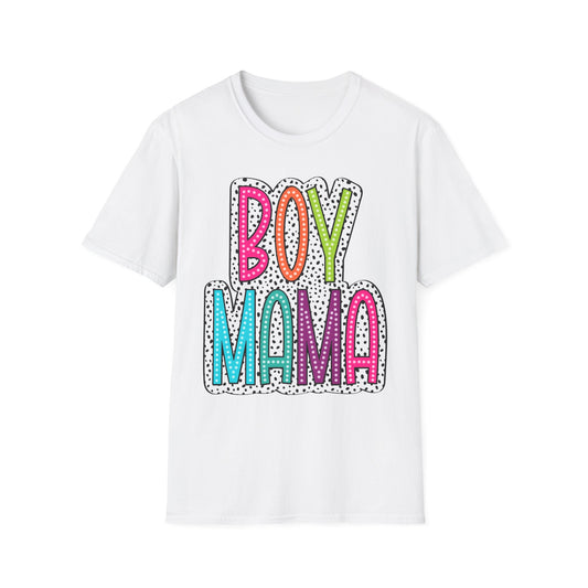 Boy Mama Colorful Graphic Tee for Moms