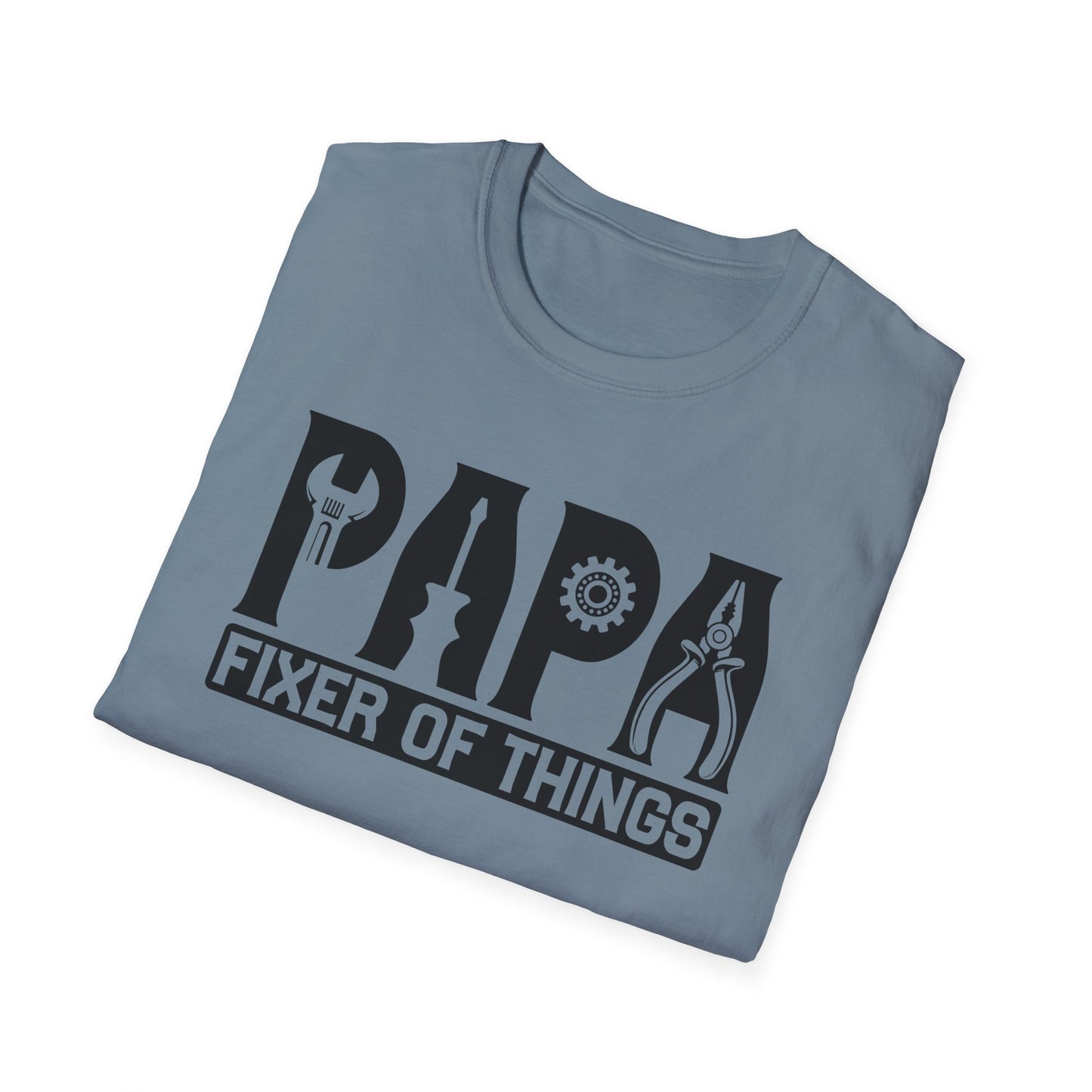 DIY Dad T-Shirt, Papa Fixer Of Things Tee, Father's Day Gift, Unisex Softstyle Shirt, Casual Gift for Dads, Handy Father's Day Tee