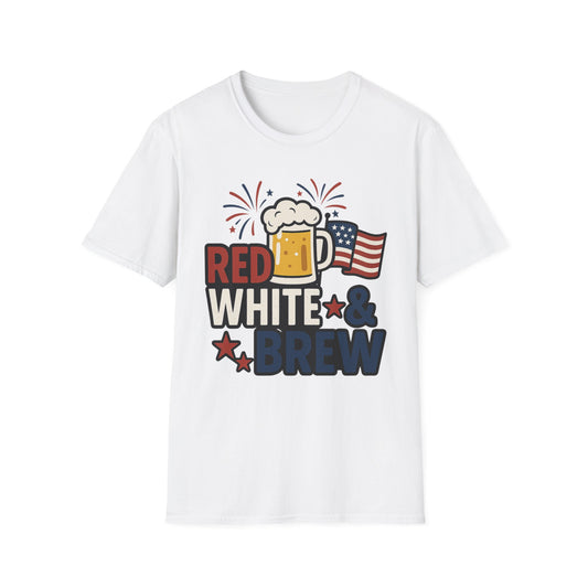 Red, White & Brew T-Shirt - Perfect for BBQs and Celebrations