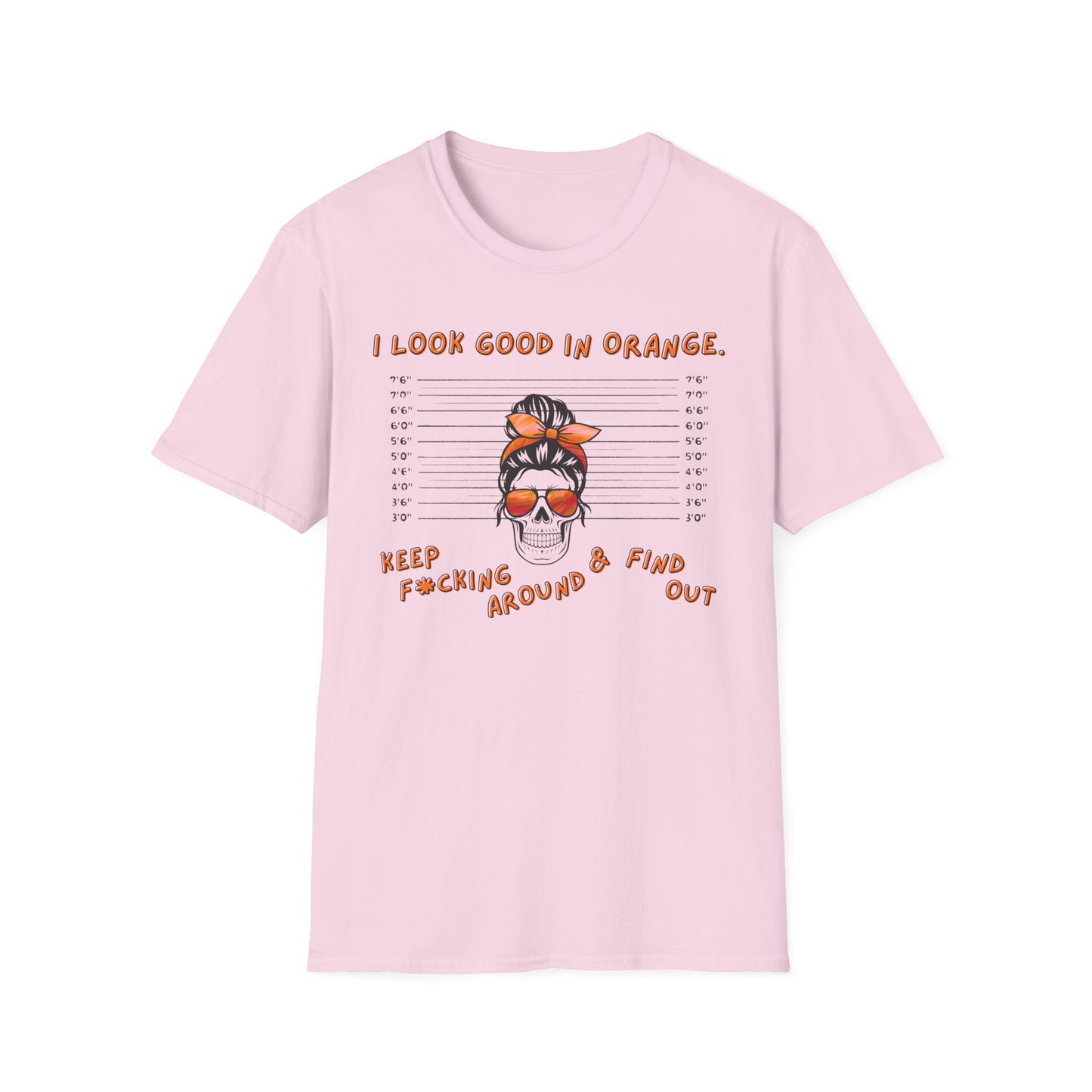 I Look Good in Orange' - Distressed Funny Orange Graphic T-Shirt