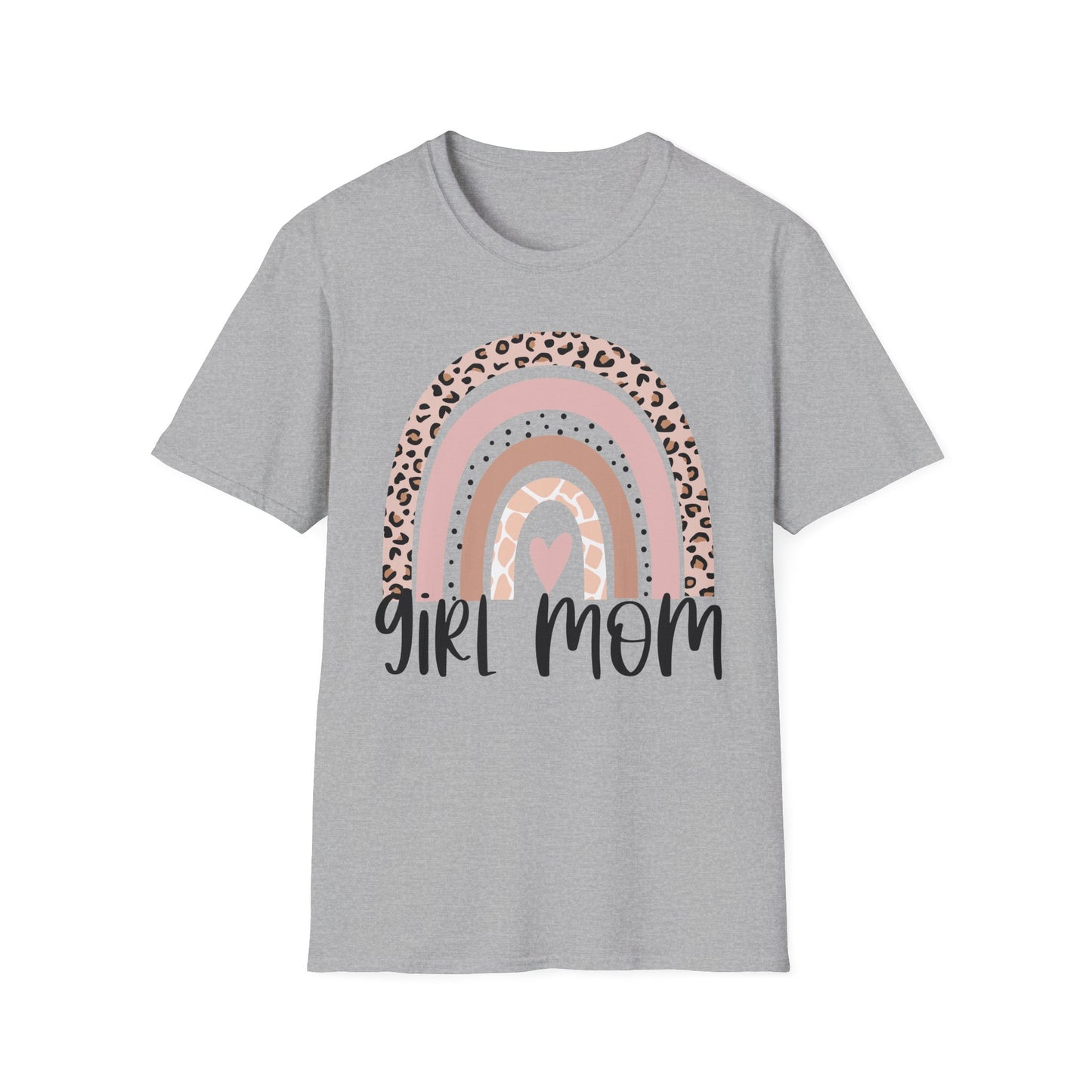 Girl Mom Rainbow T-Shirt Trendy Gift for Mother's Day