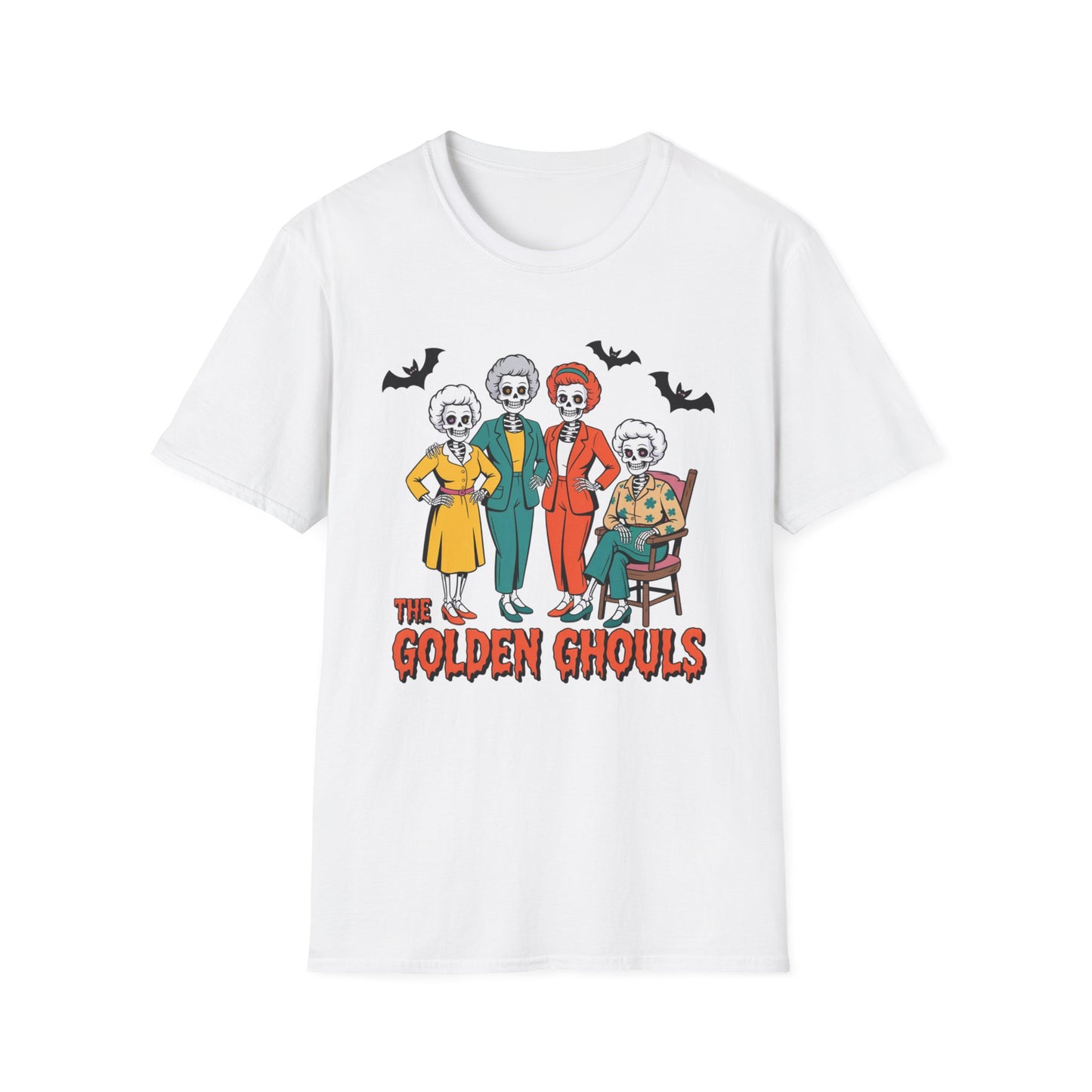 Golden Ghouls Unisex T-Shirt, Halloween Costume Tee, Spooky Style Shirt, Casual Fall Wear, Perfect for Ghoulish Gatherings