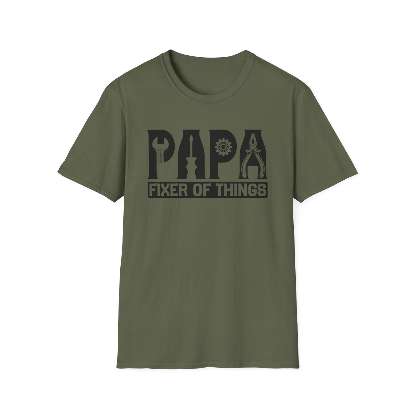 DIY Dad T-Shirt, Papa Fixer Of Things Tee, Father's Day Gift, Unisex Softstyle Shirt, Casual Gift for Dads, Handy Father's Day Tee