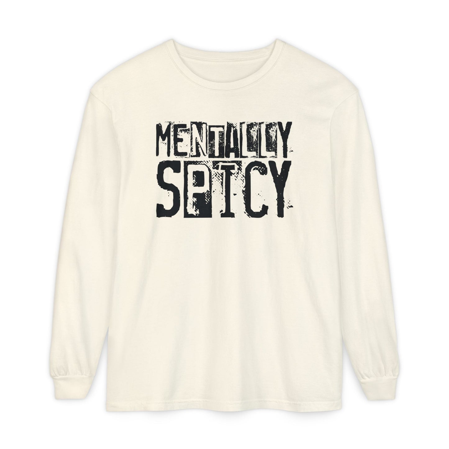 Mentally Spicy - Long Sleeve Tee - Fun Graphic Shirt for Casual Wear, Gift for Friends, Quirky Apparel for Everyday Comfort, [...]