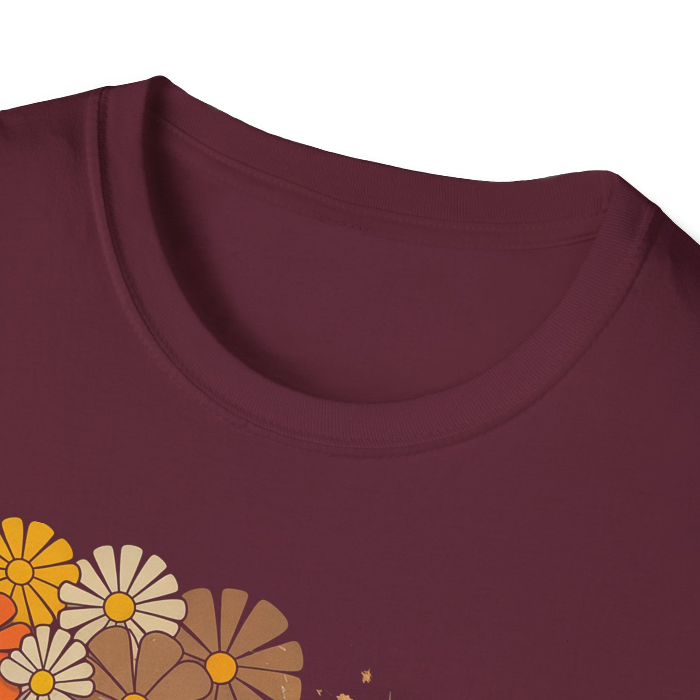 Retro Floral Smiley T-Shirt | Unisex Graphic Tee for Casual Wear, Gift for Friends, Summer Vibes, Self-Care, Birthday Present