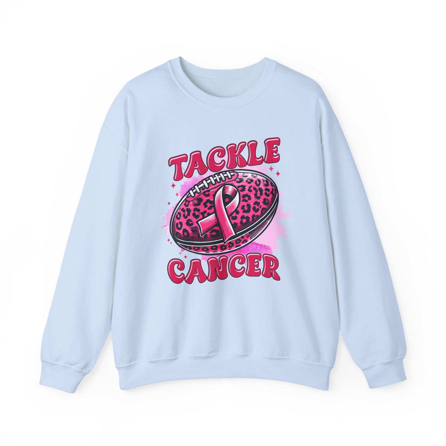 Breast Cancer Awareness Crewneck Sweatshirt | Tackle Cancer Apparel, Football Fan Wear, Pink Ribbon