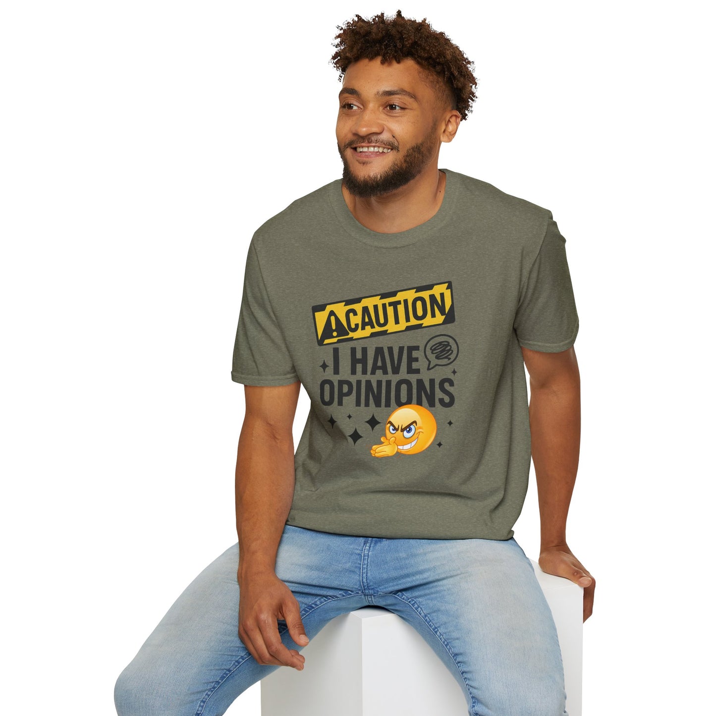 Caution I Have Opinions - Softstyle T-Shirt