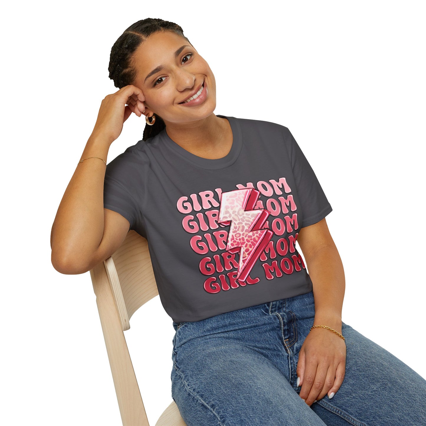 Girl Mom Softstyle T-Shirt - Trendy Casual Tee for Moms