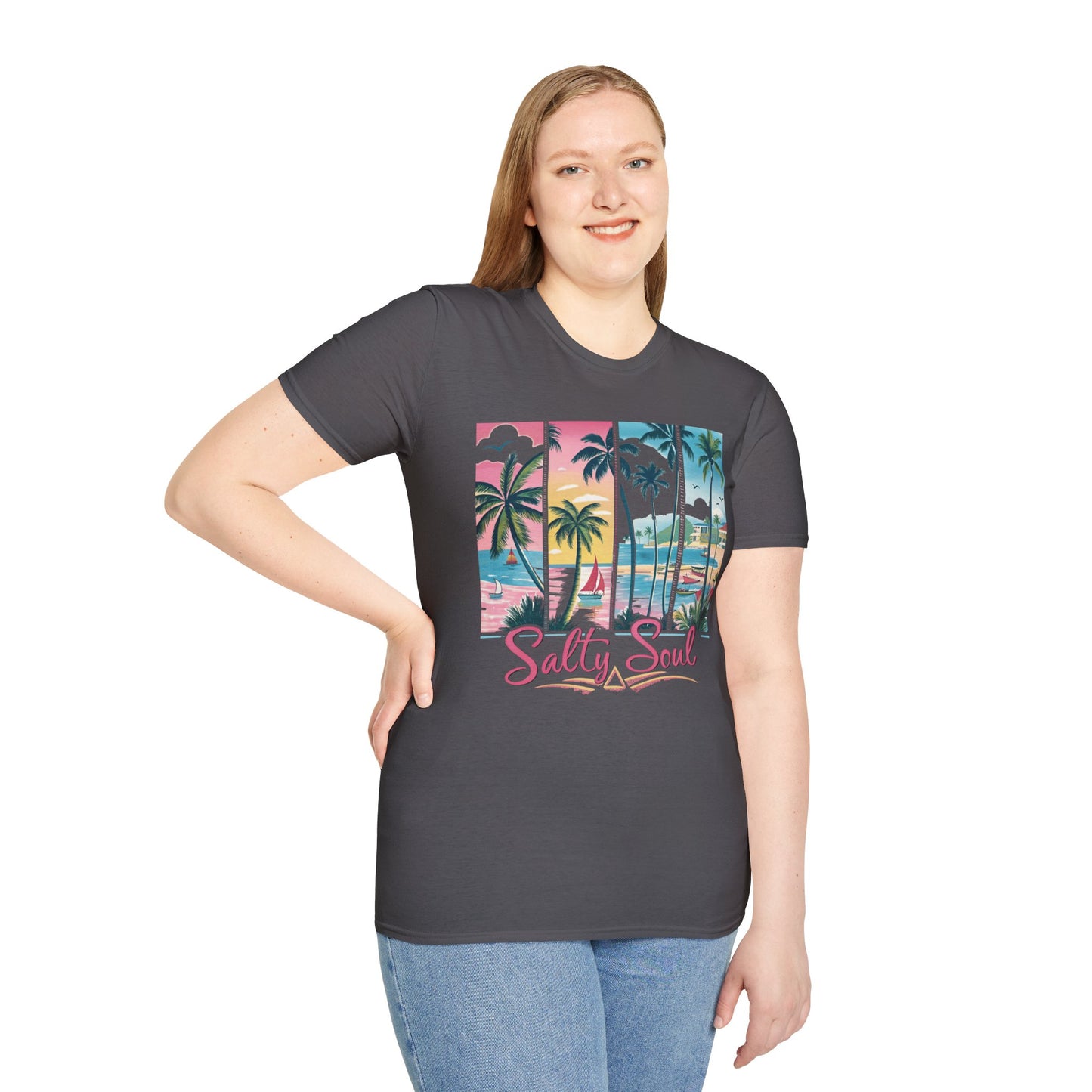 Salty Soul Tropical Vibe Tee for Beach Lovers