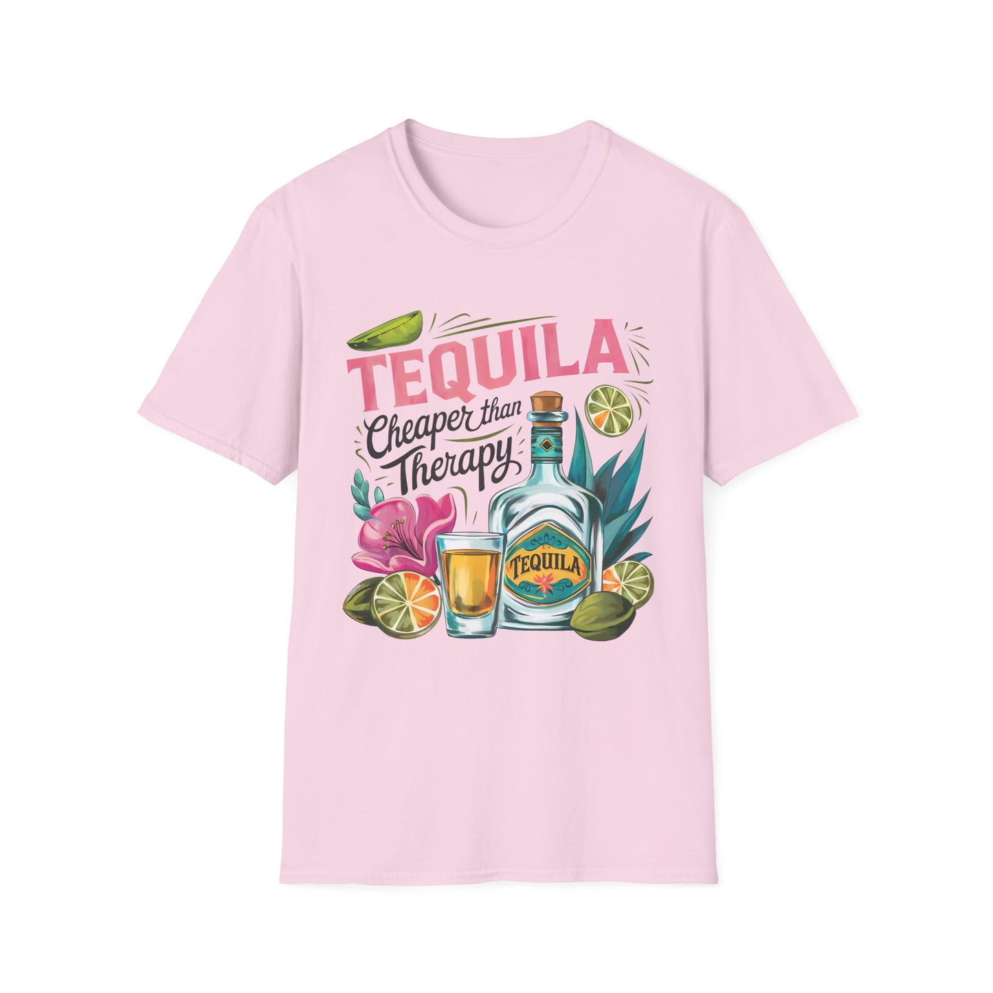 Tequila Therapy T-Shirt, Cheaper than Therapy Shirt, Funny Tequila Tee, Party Shirt, Unique Gift for Tequila Lovers