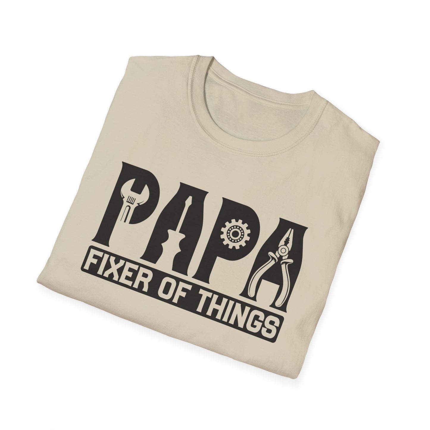 DIY Dad T-Shirt, Papa Fixer Of Things Tee, Father's Day Gift, Unisex Softstyle Shirt, Casual Gift for Dads, Handy Father's Day Tee