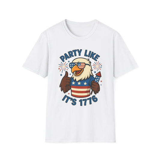 Patriotic 4th of July Party T-Shirt - 'Party Like It's 1776'