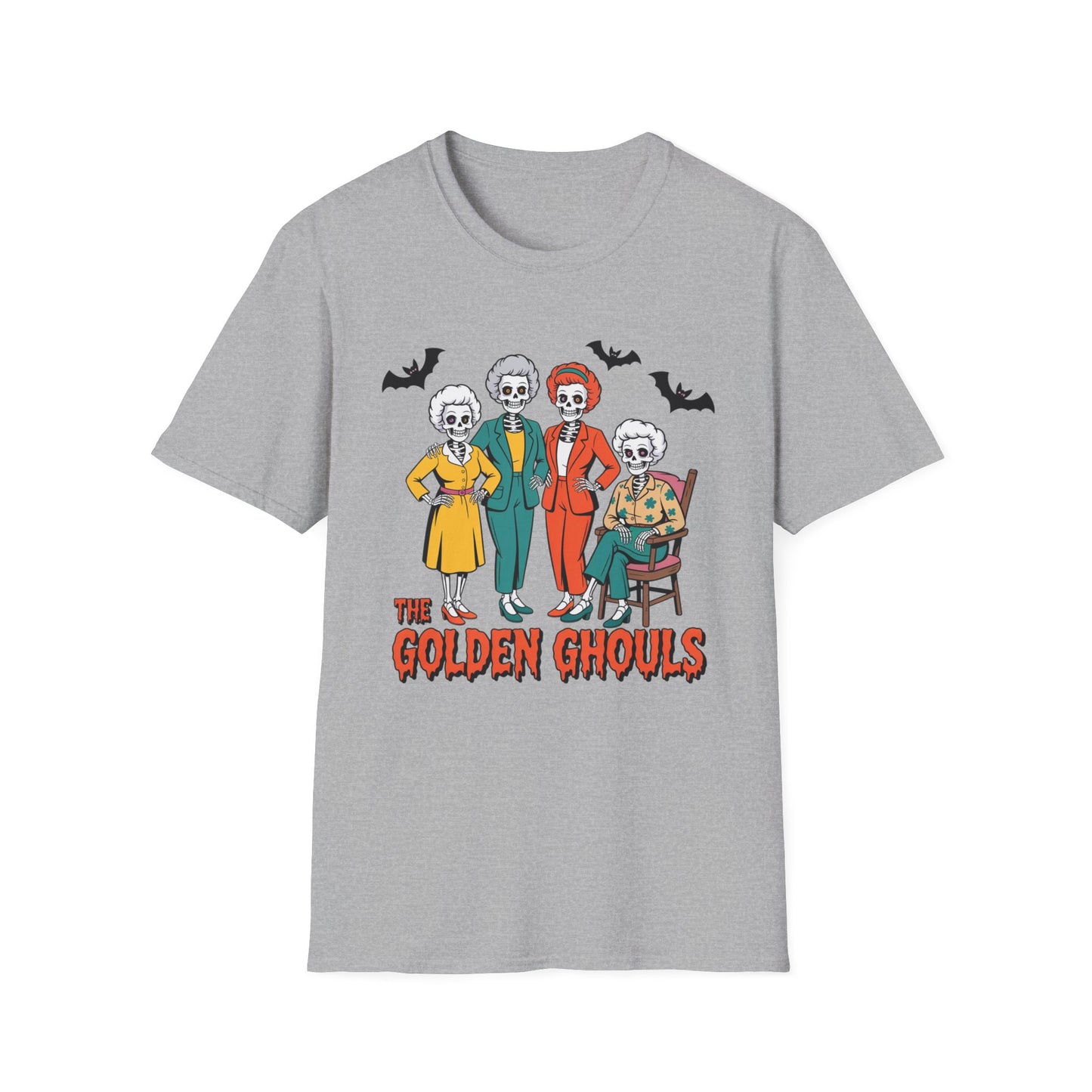Golden Ghouls Unisex T-Shirt, Halloween Costume Tee, Spooky Style Shirt, Casual Fall Wear, Perfect for Ghoulish Gatherings