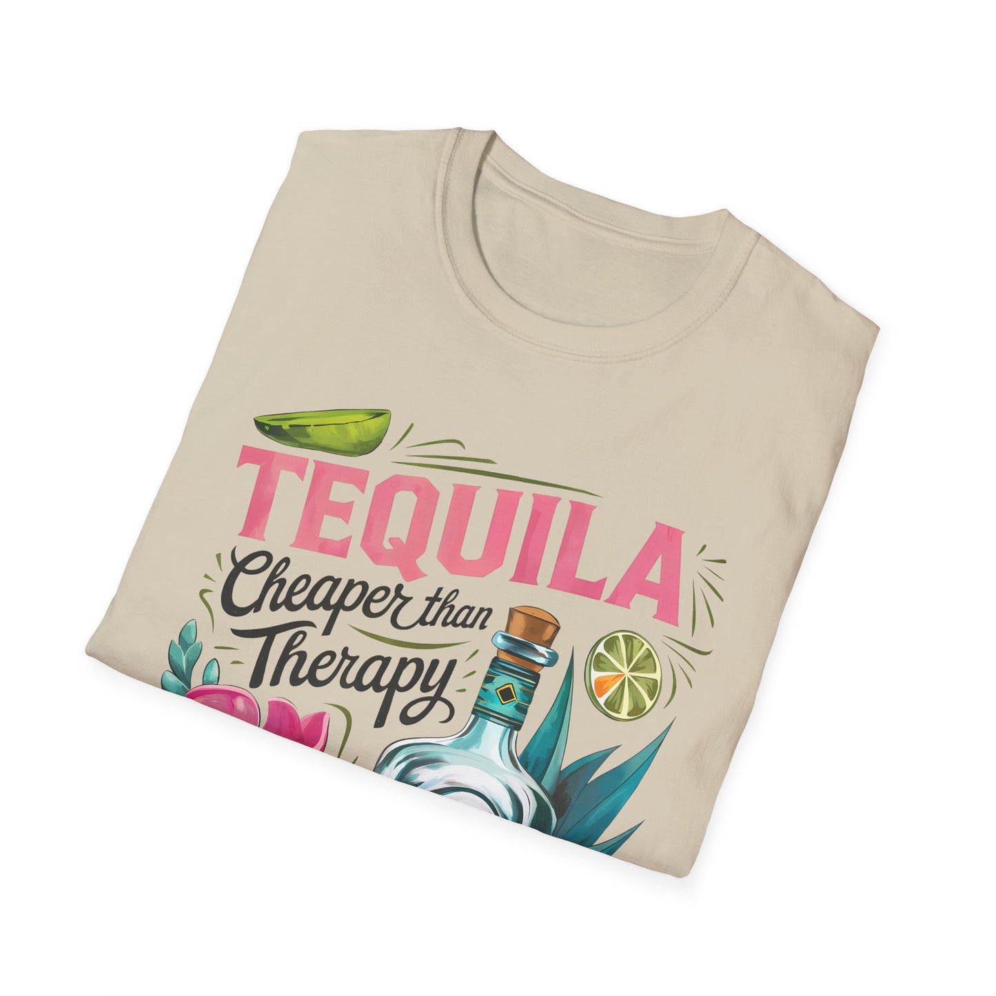 Tequila Therapy T-Shirt, Cheaper than Therapy Shirt, Funny Tequila Tee, Party Shirt, Unique Gift for Tequila Lovers