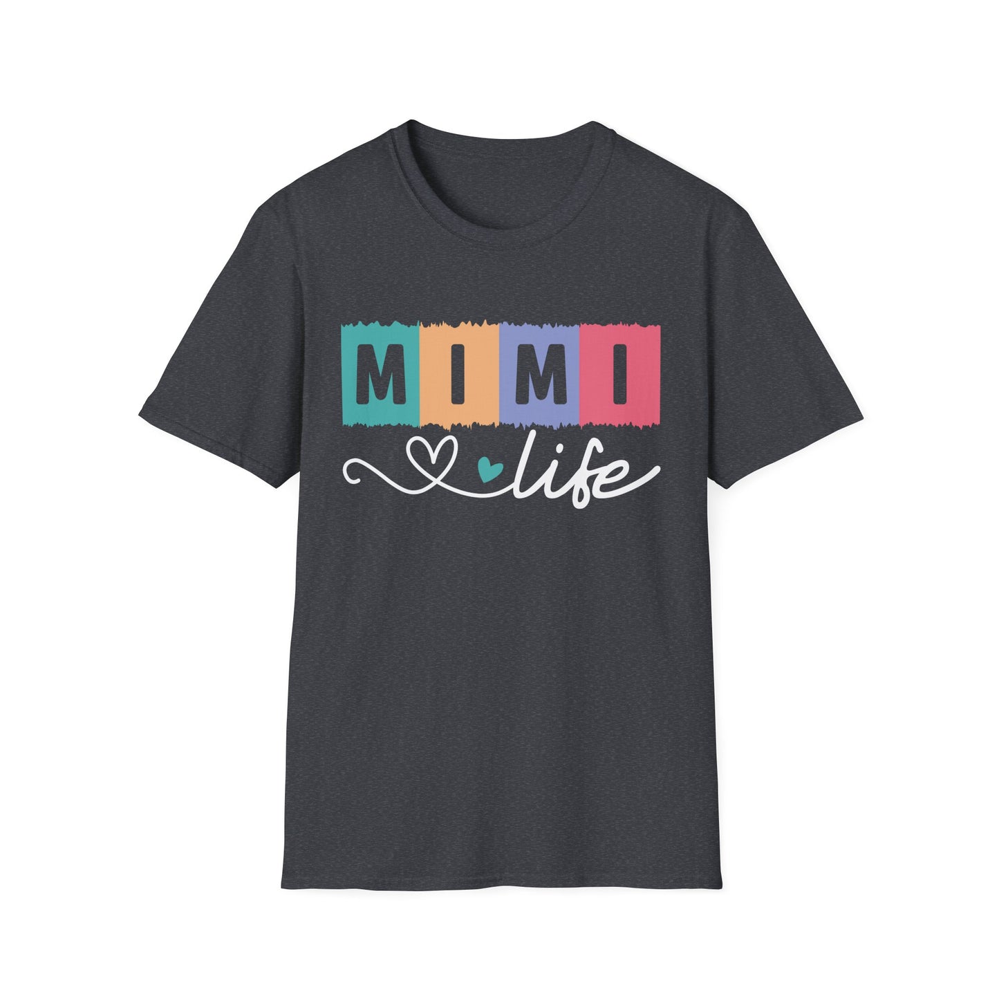 Colorful 'MIMI' Unisex Softstyle T-Shirt | Fun Gift for Mother's Day, Birthday, Casual Wear, Unique Family Tee, Comfortable Everyday Shirt