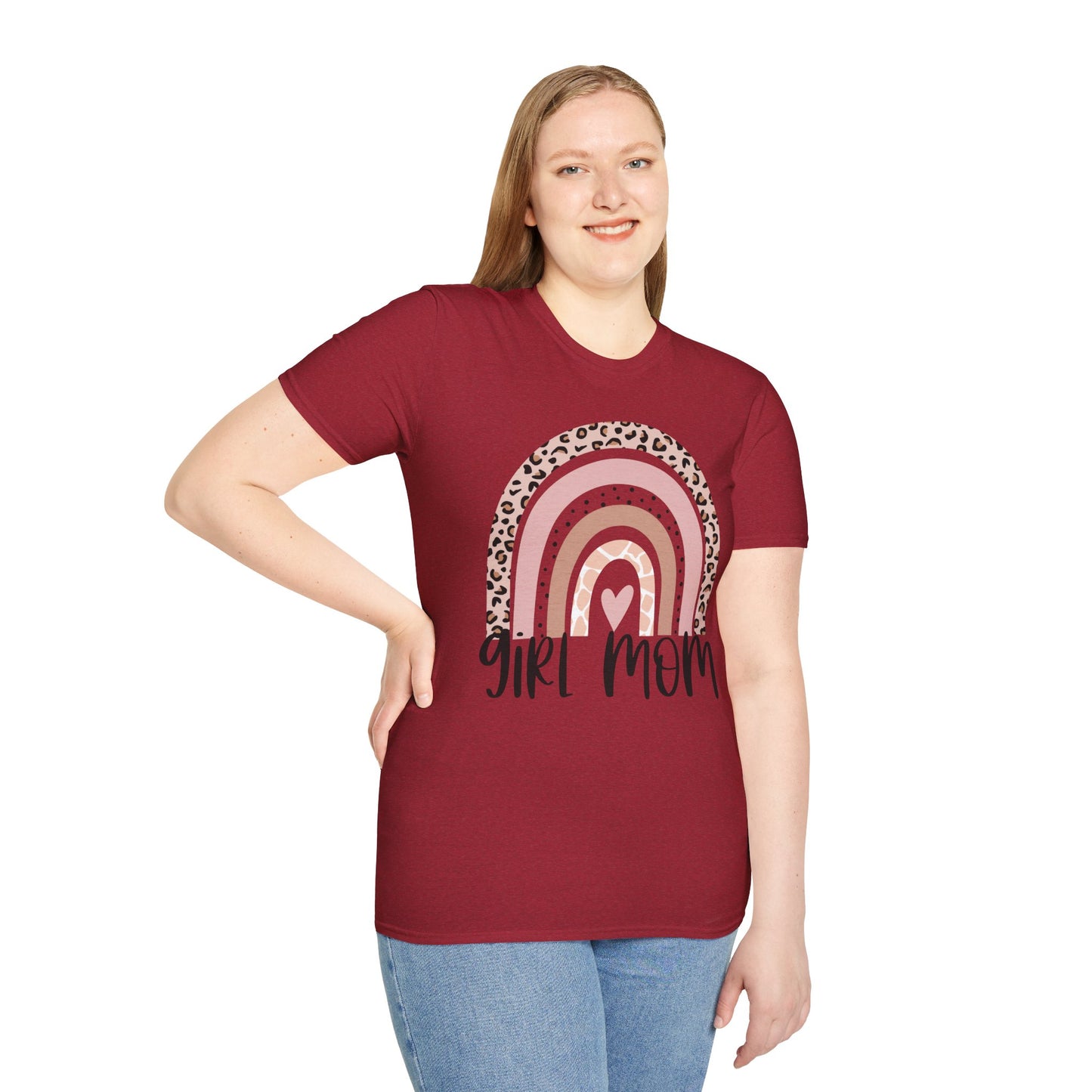 Girl Mom Rainbow T-Shirt Trendy Gift for Mother's Day