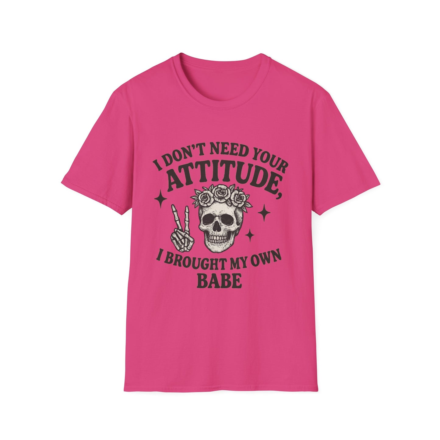 Attitude Skull Graphic Tee, Edgy Gift, Hipster Fashion, Festival Outfit, Statement Top