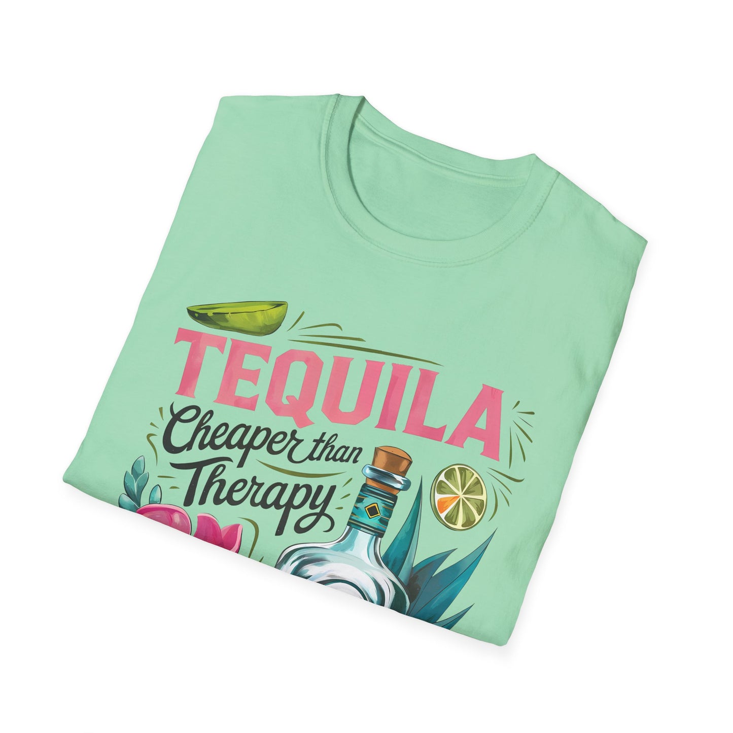 Tequila Therapy T-Shirt, Cheaper than Therapy Shirt, Funny Tequila Tee, Party Shirt, Unique Gift for Tequila Lovers