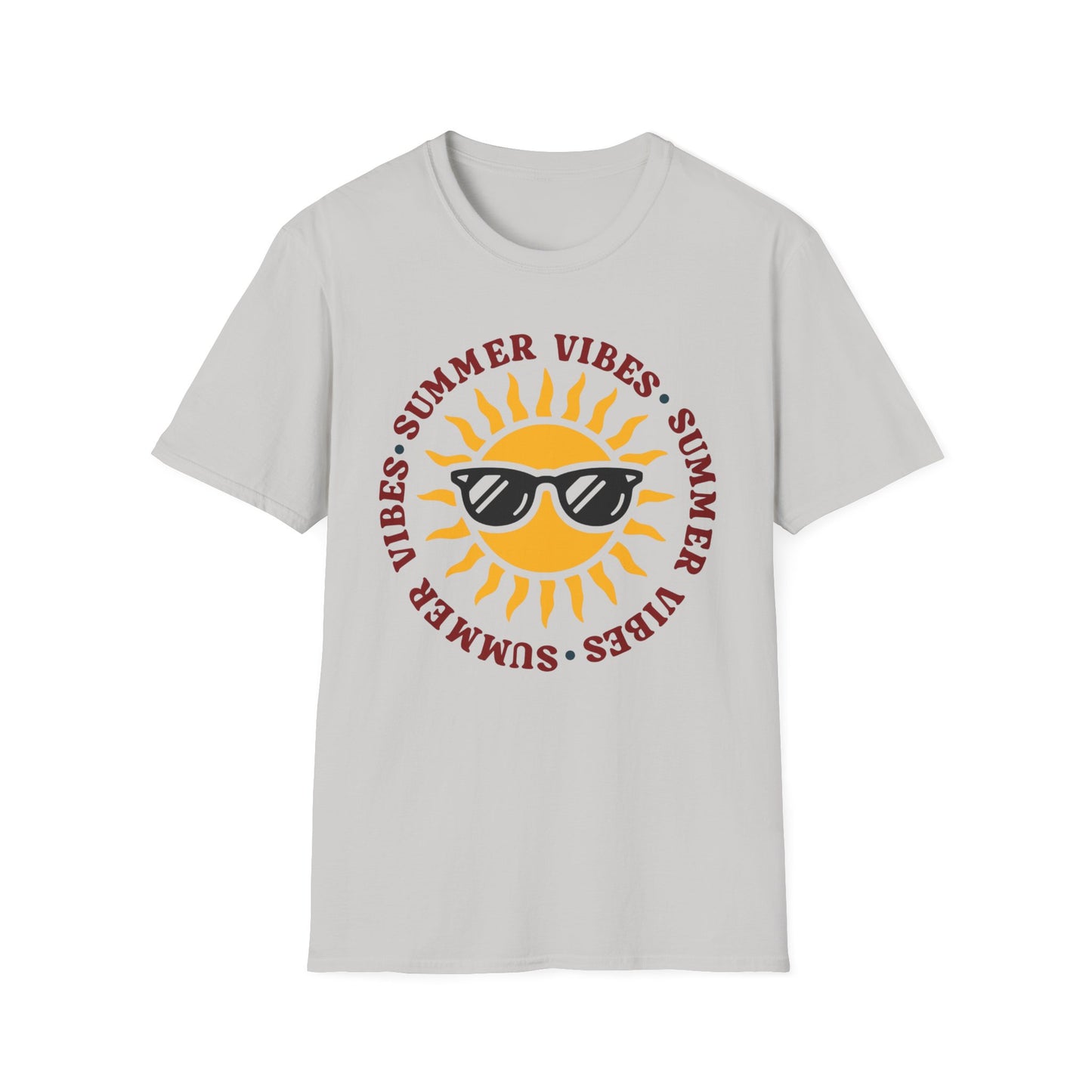 Summer Vibes – Bright Yellow Sun Tee