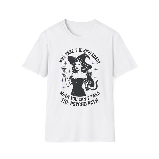 Witty Halloween T-Shirt, Funny Witch Shirt, Unisex Graphic Tee, Spooky Cat Top, Halloween Costume, Gift for Friends