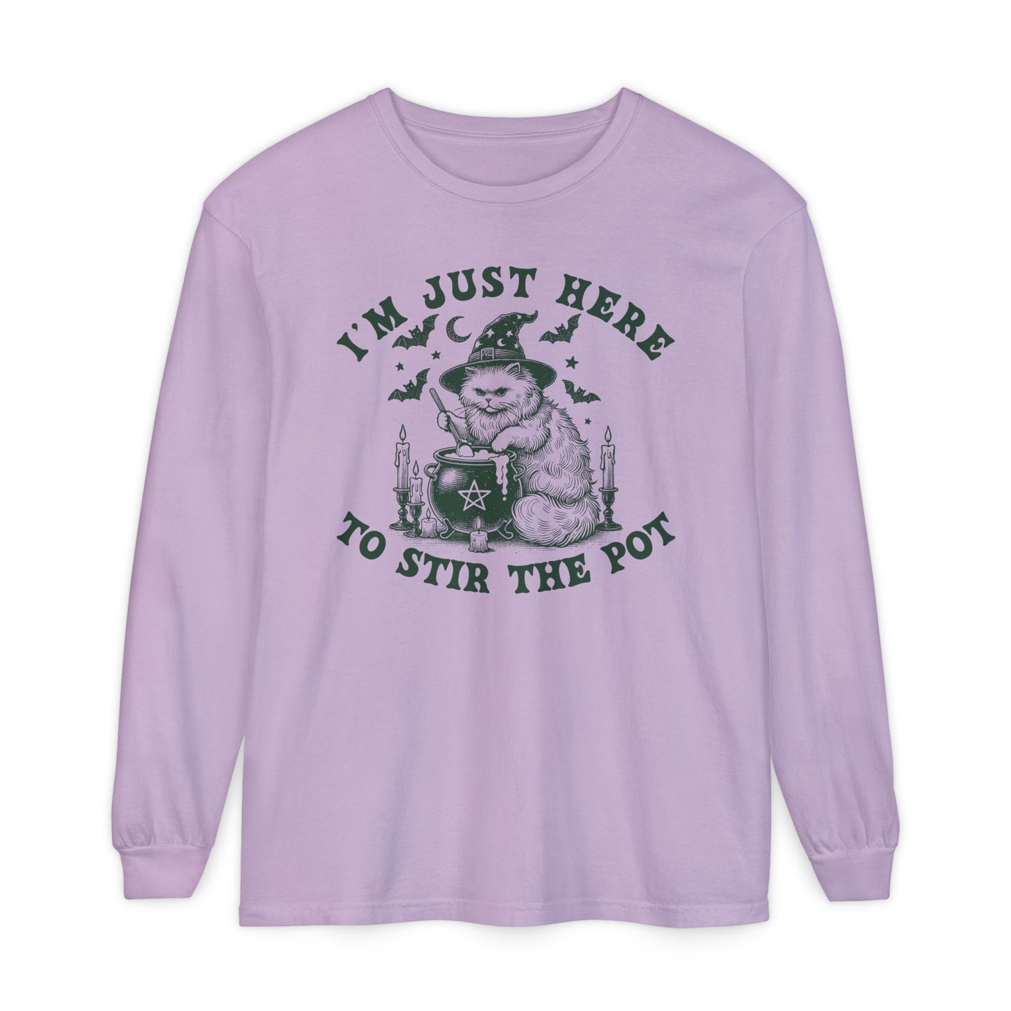 Cozy Witchy Long Sleeve T-Shirt, Halloween Tee, Gift for Friends, Unisex Graphic Shirt, Fun Casual Wear, Magical Humor Apparel