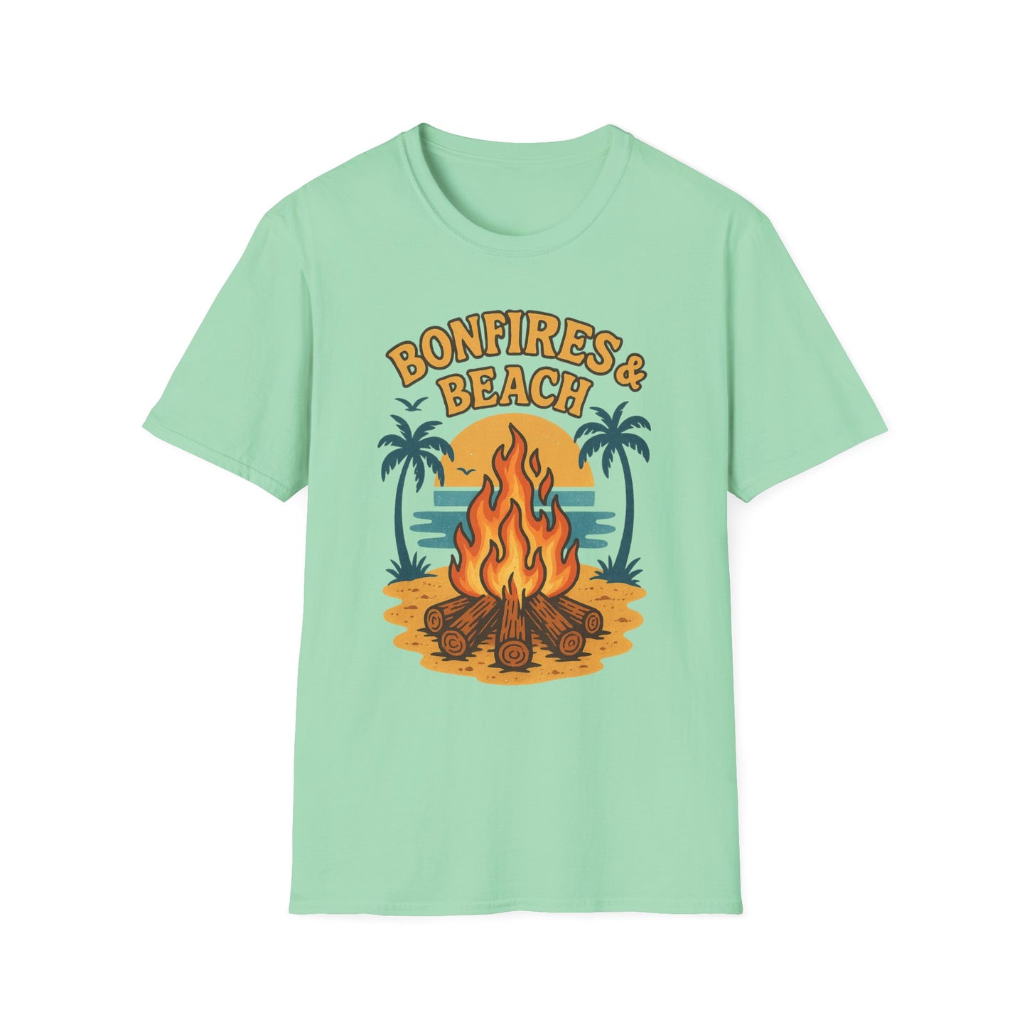 Bonfires & Beach T-Shirt – Perfect for Summer Nights