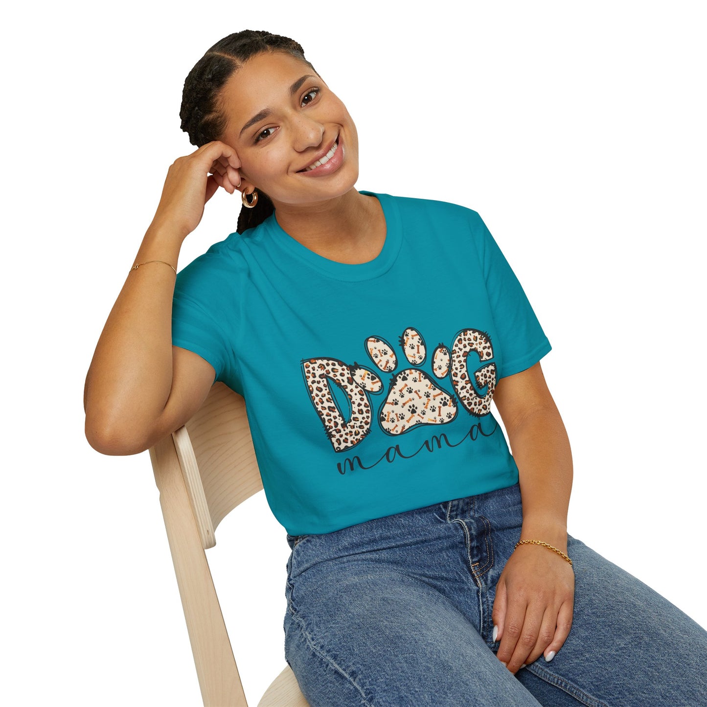 Dog Mama Leopard Print T-Shirt