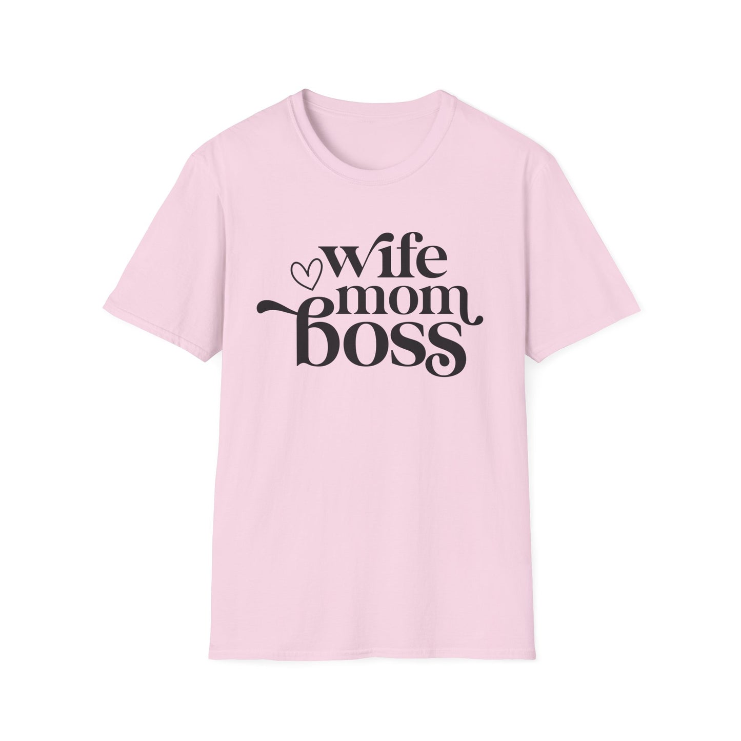 Wife Mom Boss T-Shirt, Women's Empowerment Tee, Gift for Moms, Casual Wear, Perfect for Mother's Day