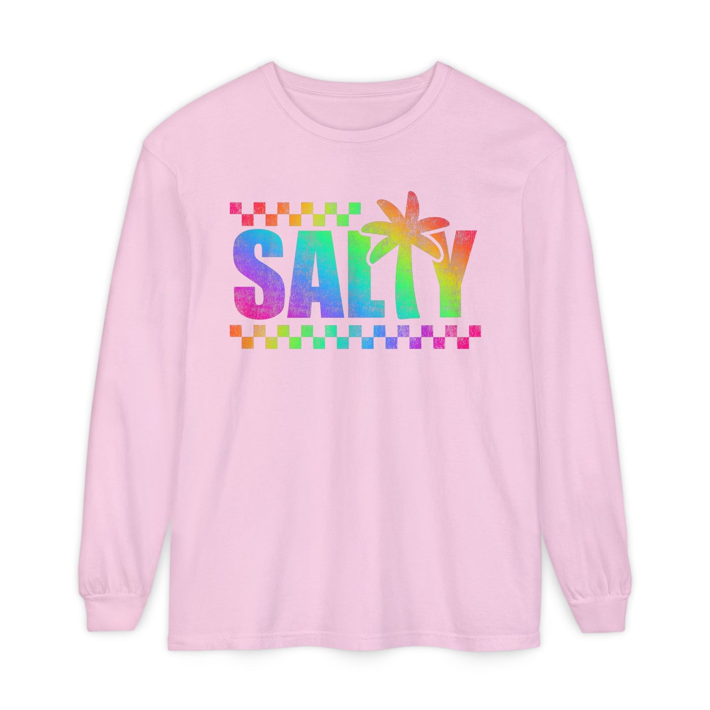 Colorful Long Sleeve T-Shirt | Summer Vibes, Beachwear, Unisex Fashion, Gift for Her/Him, Casual Wear